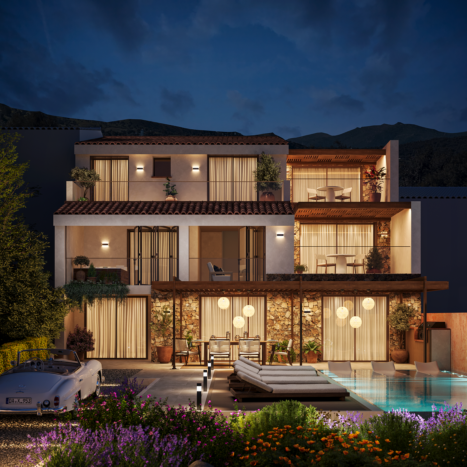 Casa Corigiliano Back Night