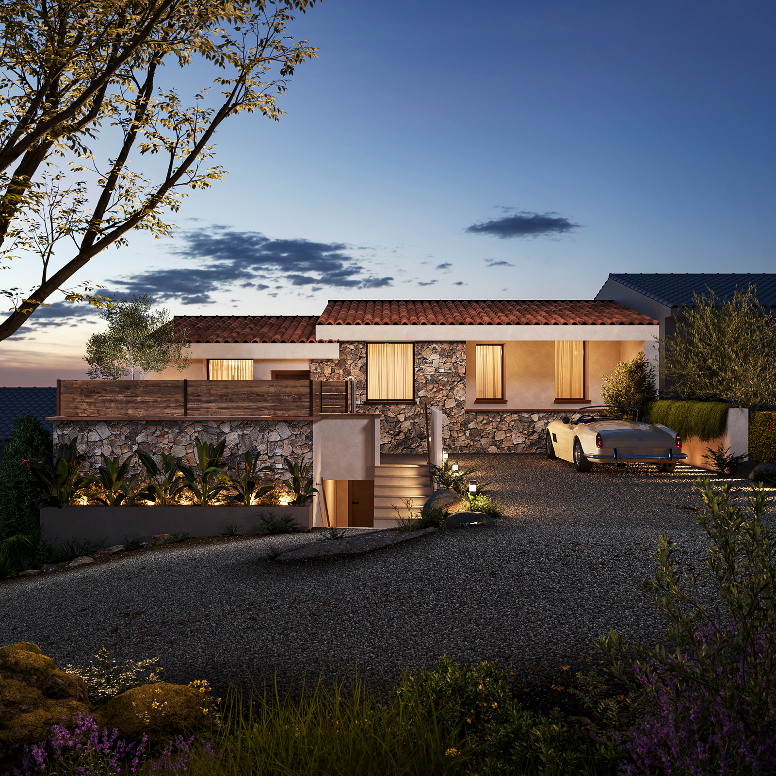 Casa Corigiliano Front Night